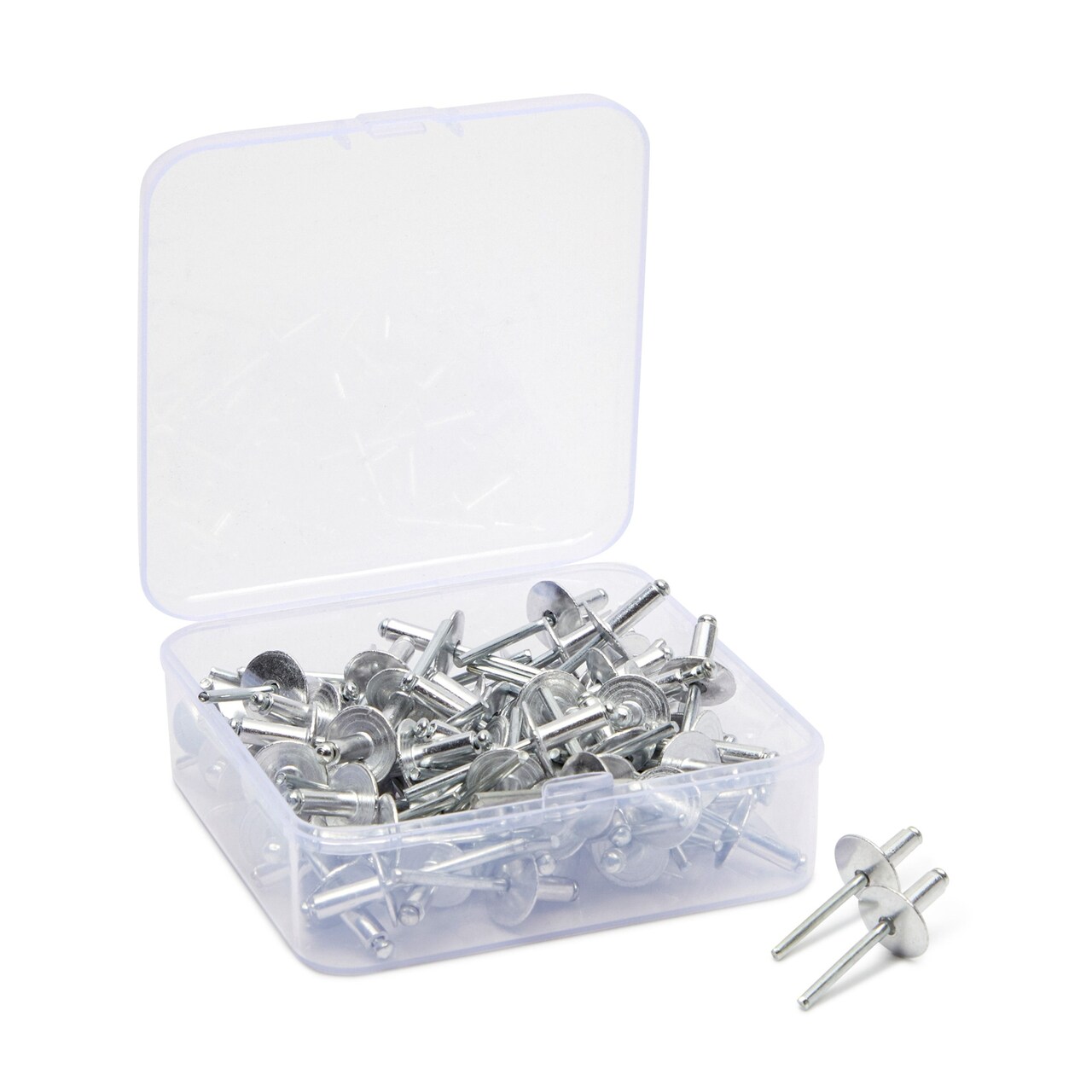 80 Pieces 3/16" x 1/2" Large Flange Aluminum Pop Rivets for Metal, Blind Fasteners (Silver)